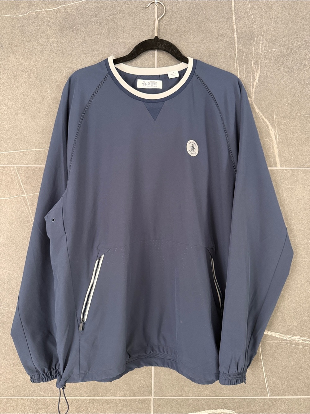 Original Penguin Golf Lightweight Ventilated Crew Neck Pullover - Large